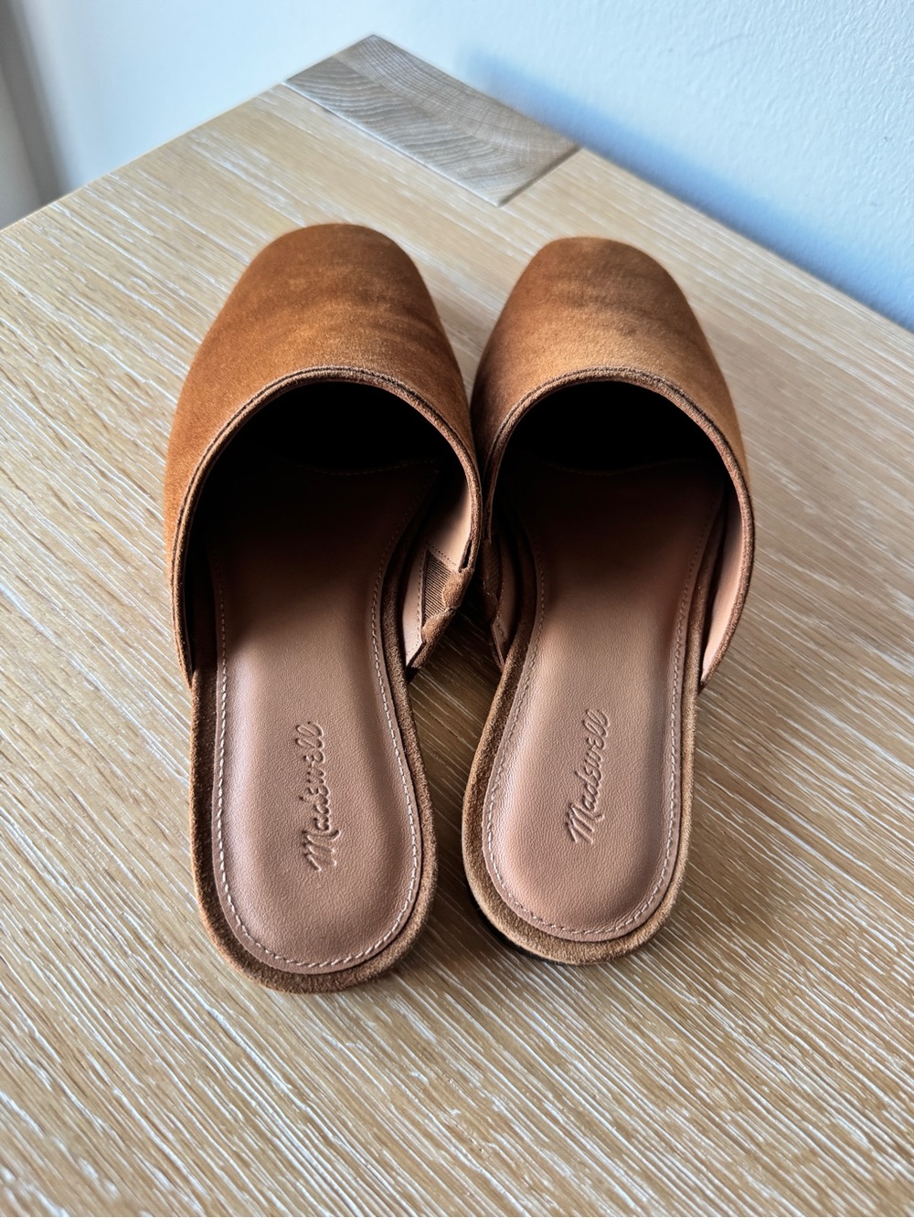 NIB! MADEWELL Women’s Mylie Glove Mule in Glazed Walnut Suede - Mint Condition! - Picture 6 of 14